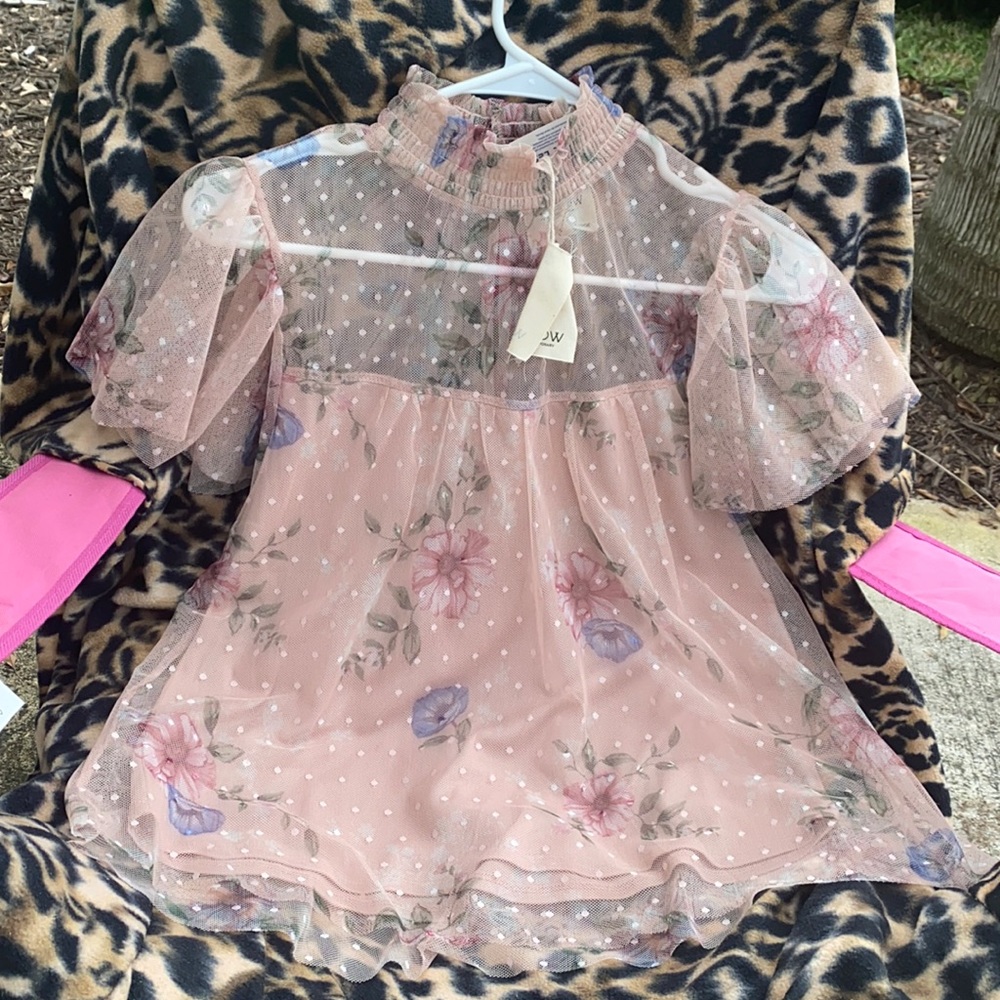 Willow Young Contemporary, Large, Floral peach color